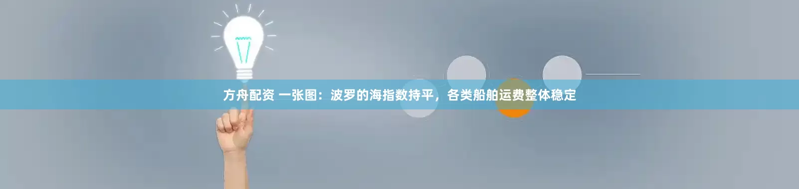 方舟配资 一张图：波罗的海指数持平，各类船舶运费整体稳定